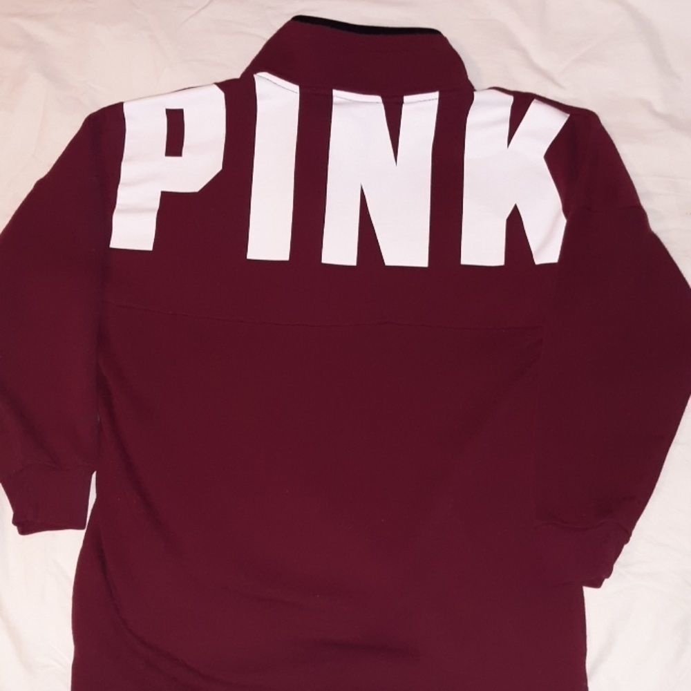 Victoria's Secret Pink 1/4 Zip Sweatshirt Medium‎